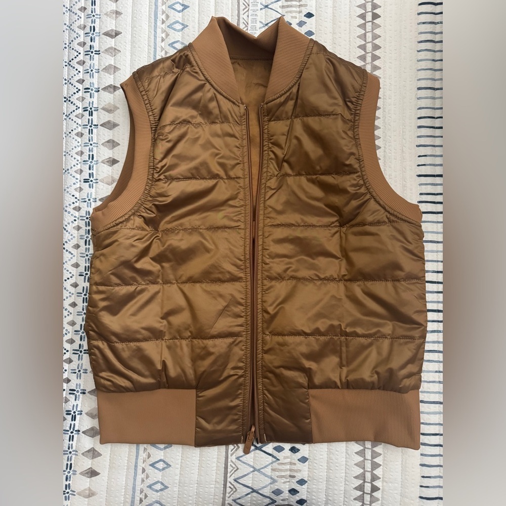 Lululemon Non-Stop Bomber Vest in Bold Beige